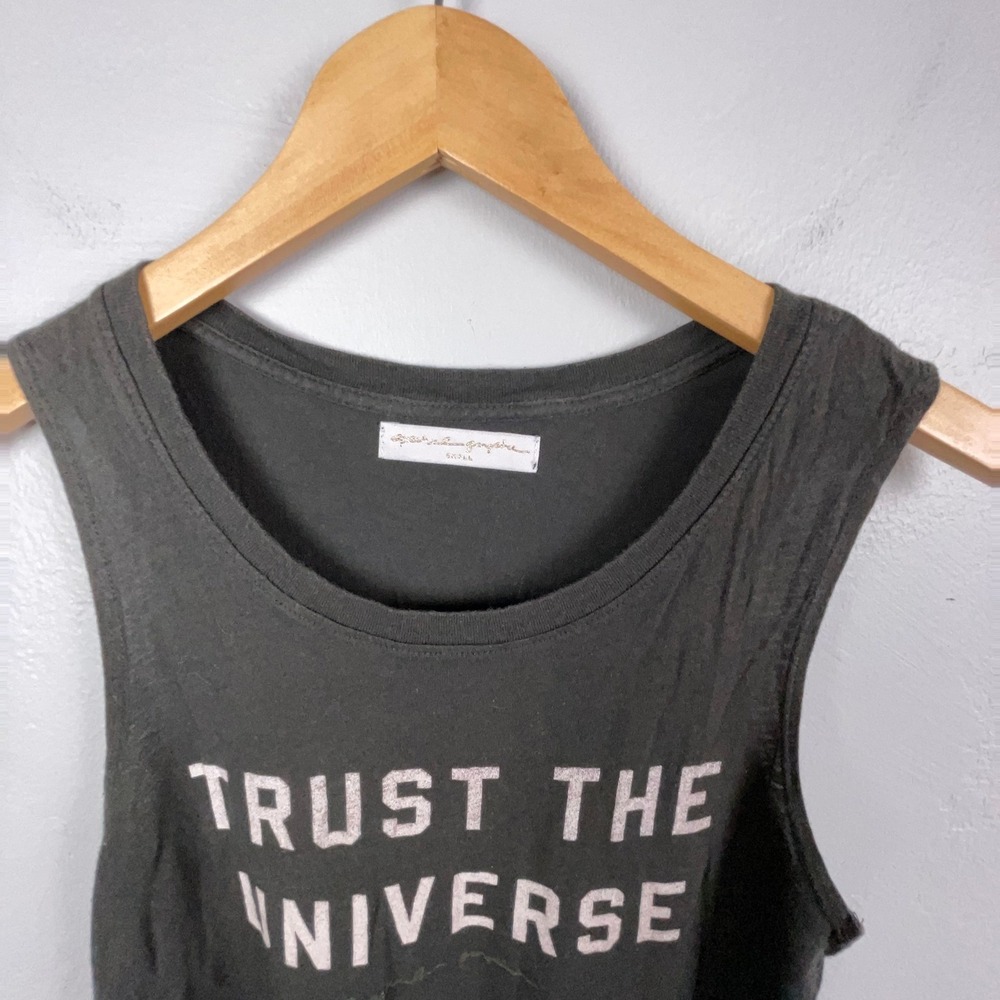 Spiritual Gangster Tank Top Women Small Black Trust The Universe Graphic Modal - Picture 5 of 9